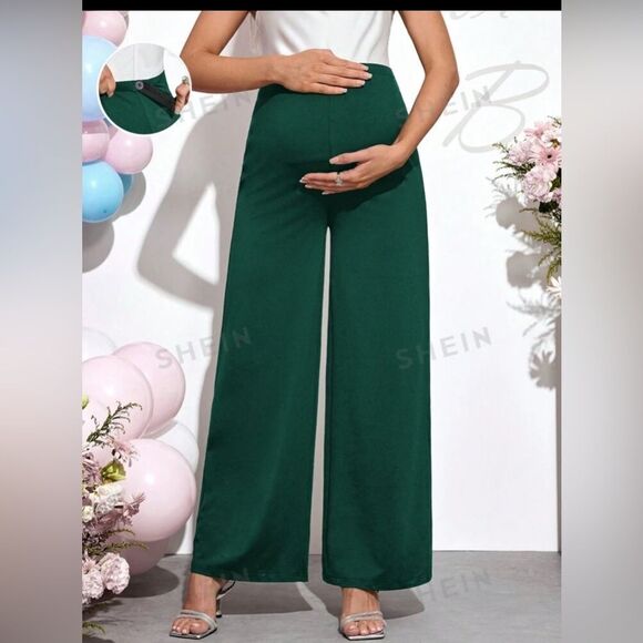 Amella James size XXL hunter green maternity pants - Picture 1 of 7
